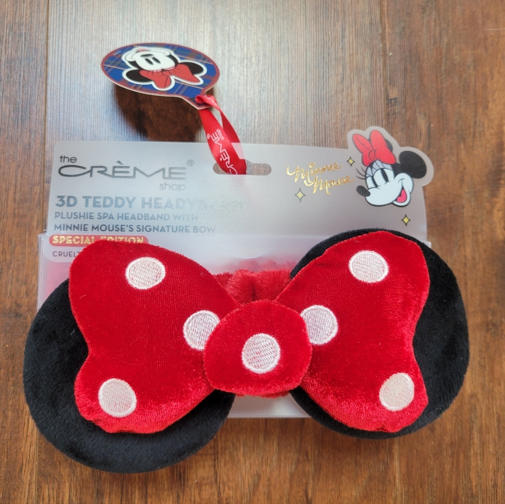 NWT The Creme Shop spa headband Minnie Mouse